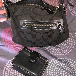 Black coach purse